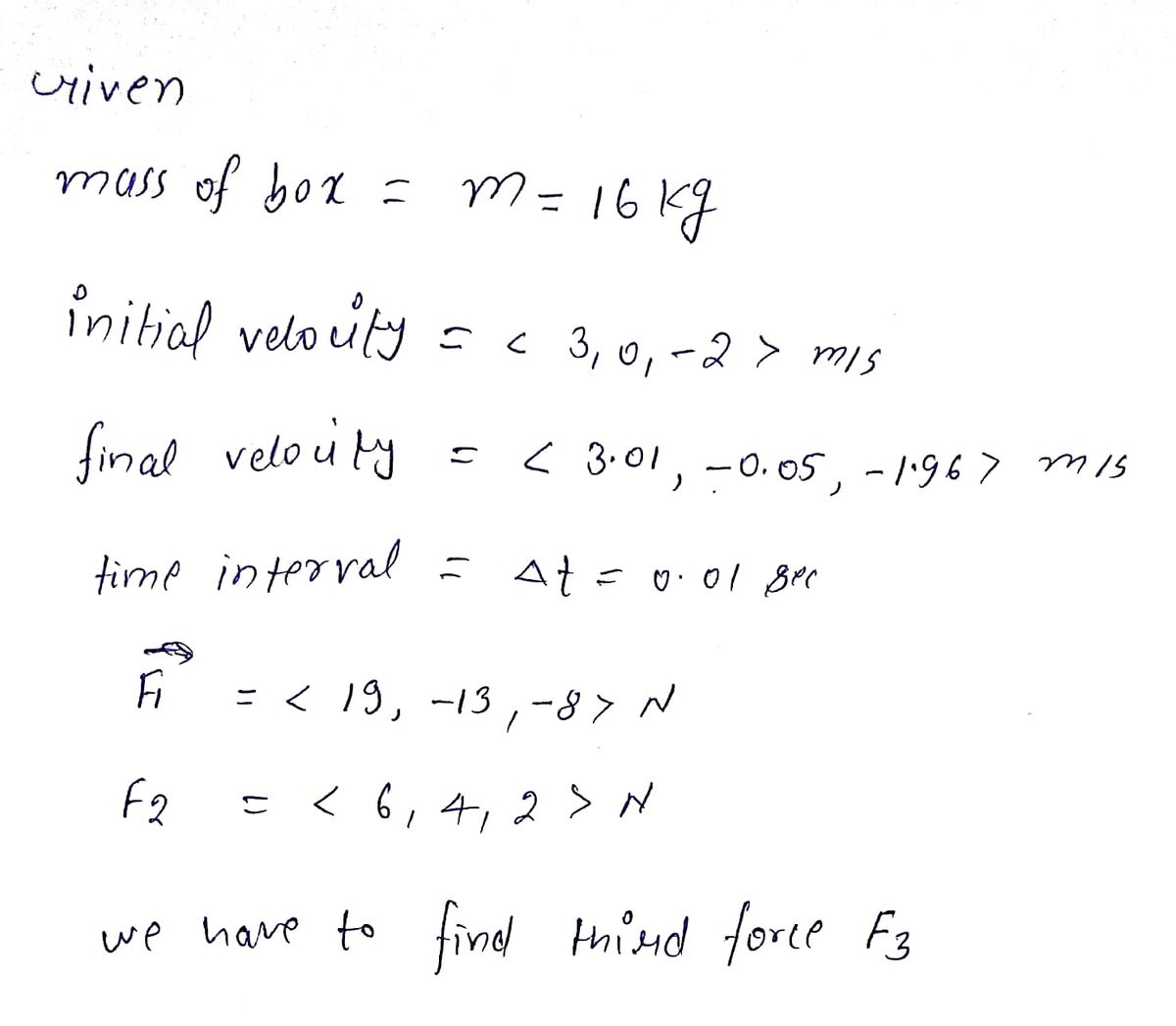 Physics homework question answer, step 1, image 1